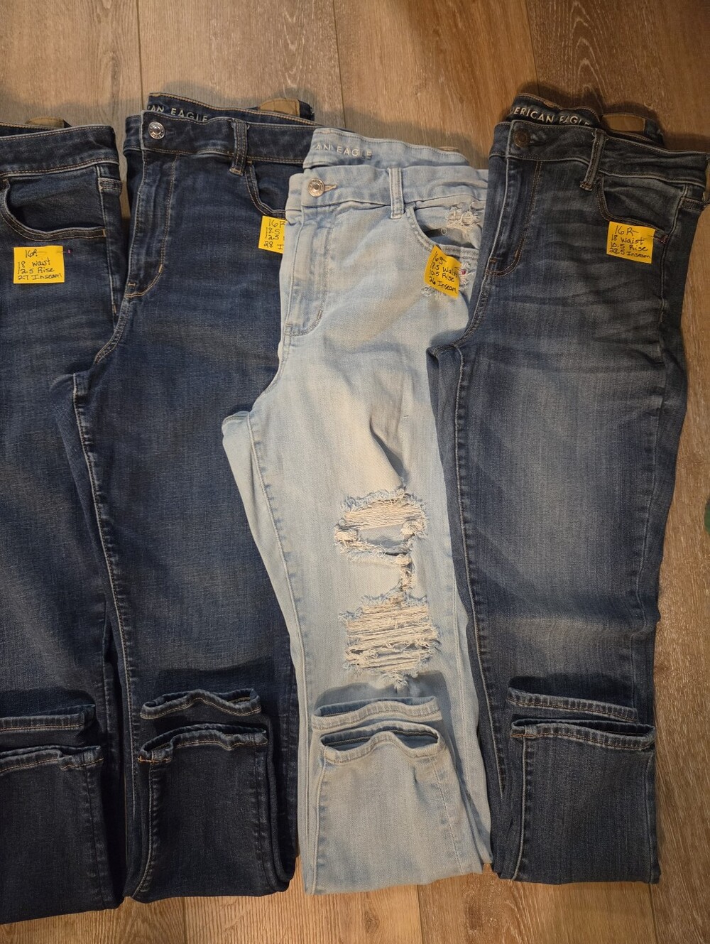 BUNDLE American Eagle Outfitters EUC Size 16R and one 16S, size on tags 5 pair - Picture 3 of 8